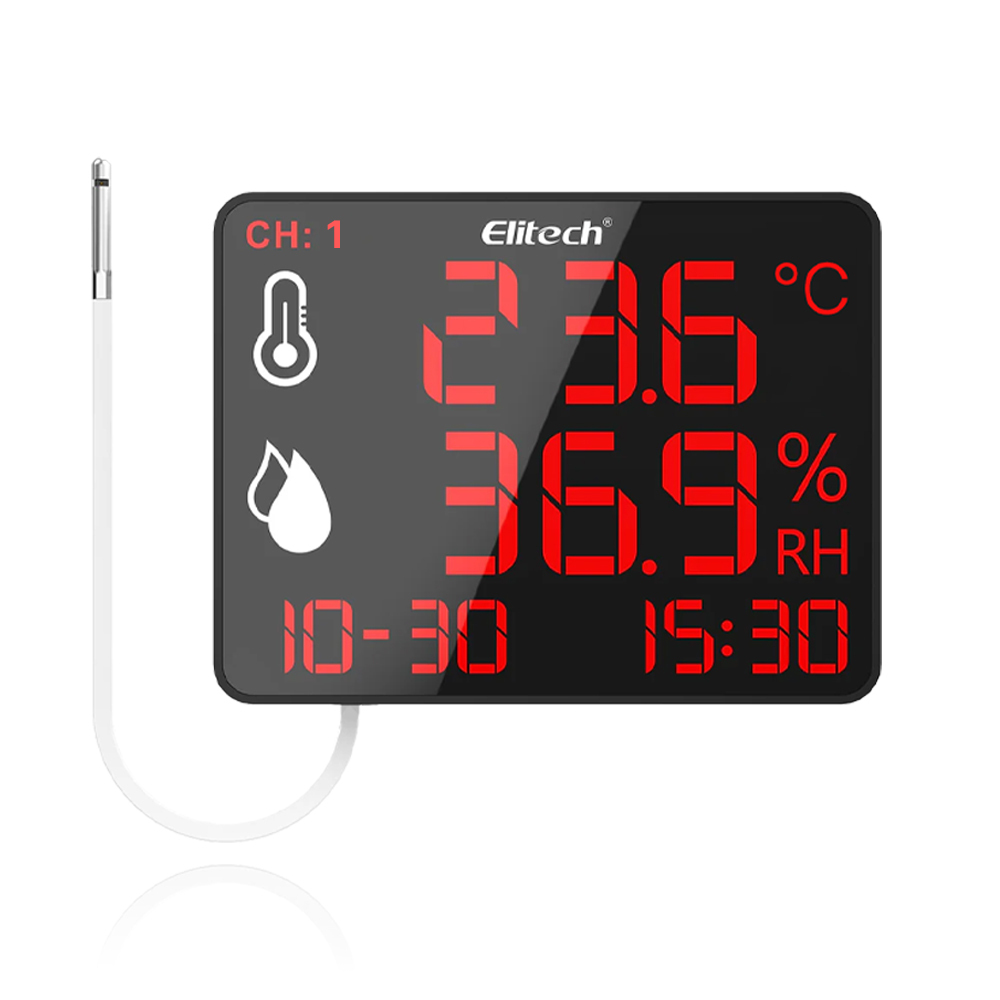 Elitech DR-230 대형 LED 블루투스 온습도 기록계