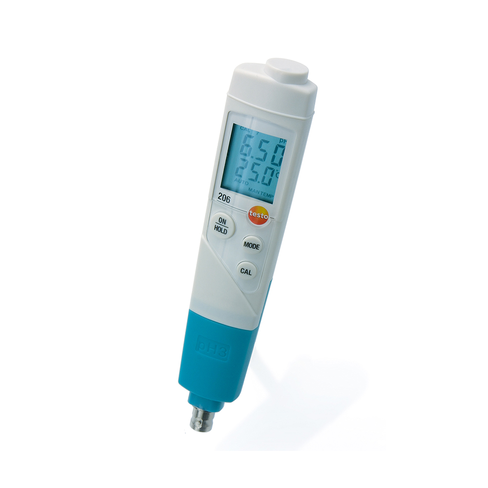 testo 206 pH3 BNC 연결 소켓이 있는 pH 측정기